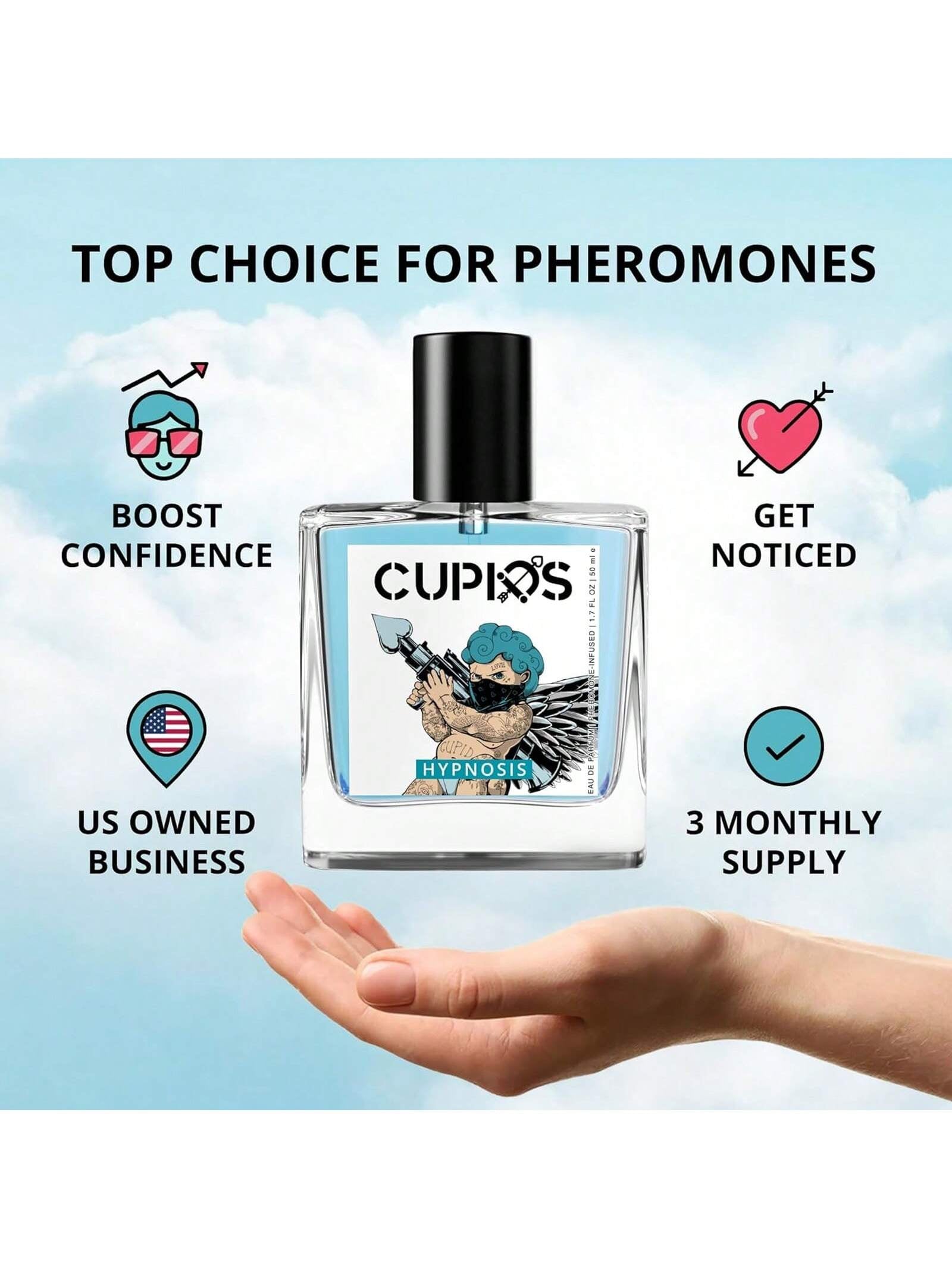 Cupid Cologne - The #1 Pheromone Cologne - Increase Attraction With Cupid Cologne